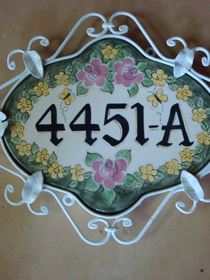 Placa numero para casa com ferragem