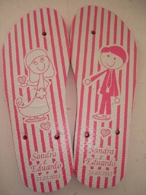 Havaianas top personalizada para padrinhos de casamento