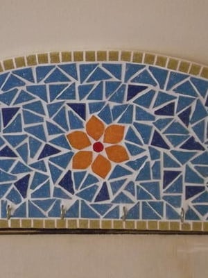 Porta chaves em mosaico
