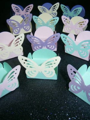 100 forminhas de doces borboletas scrap