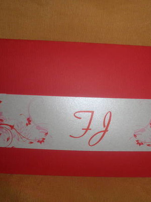 Convite de casamento vermelho 2e372c