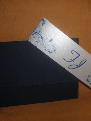 Convite de casamento azul 2e3761