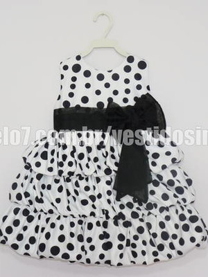 Vestido branco e preto
