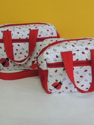 Jogo 2 bolsas maternidade g e m joaninha