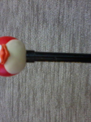 Lápis com ponteira de biscuit angry bird