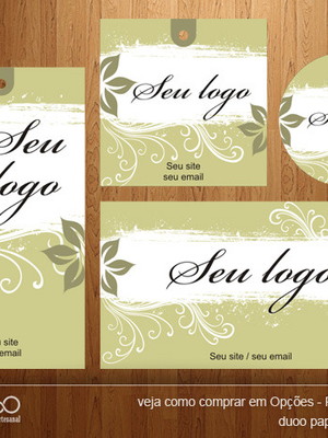 Kit021 com cartões, tags, etiquetas