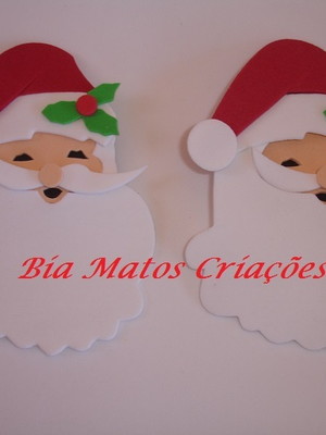 Apliques papai noel p/ decoração com 10 unidades