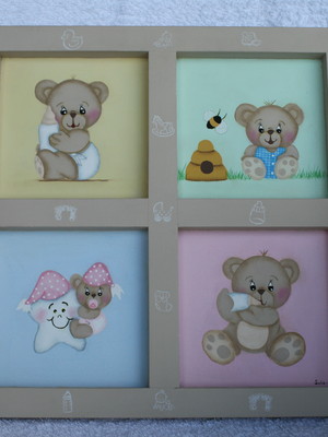 Quadro ursinhos bebês