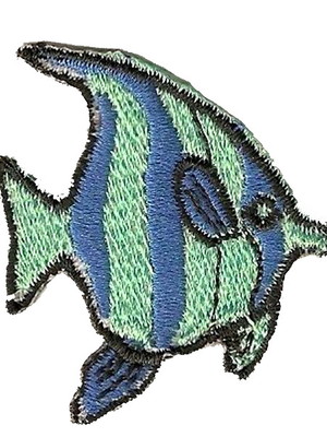 Peixe verde e azul