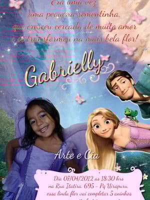 Convite personalizado - enrolados 2