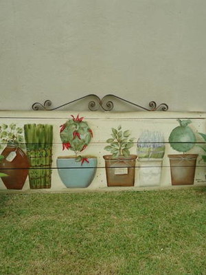 Quadro de madeira pintado a mão