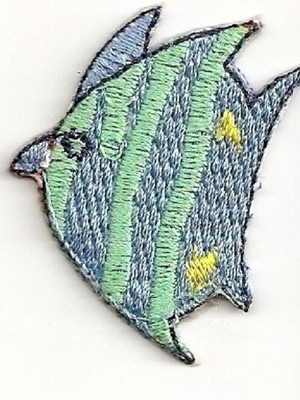 Peixe azul e verde