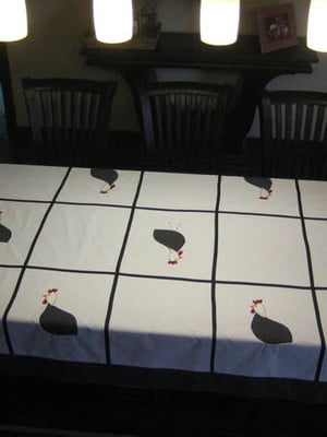 Toalha de mesa galinha d'angola