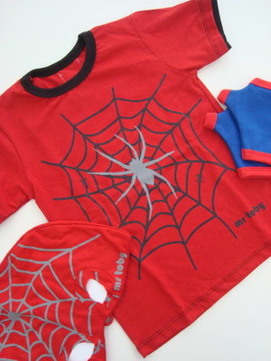 Camiseta aranha com máscara e luvas
