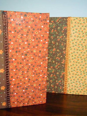 Caderno encapado em tecido