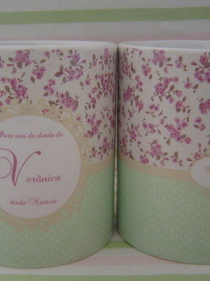 Floral caneca personalizada