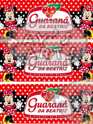 Rótulo guaraná minnie vermelha