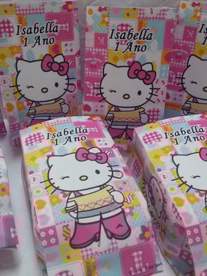 Saquinho para pipoca - hello kitty