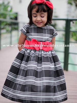 Vestido xadrez infantil