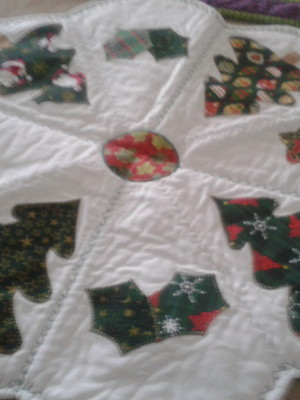 Centro de mesa de natal com patch aplique