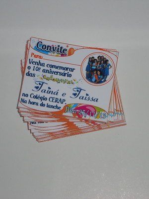 Convite individual chiquititas/carrossel