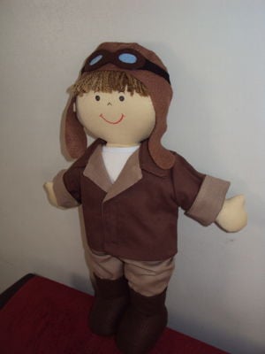 Boneco de pano aviador pequeno príncipe