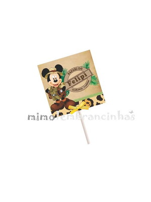 Capa pirulito mickey safari