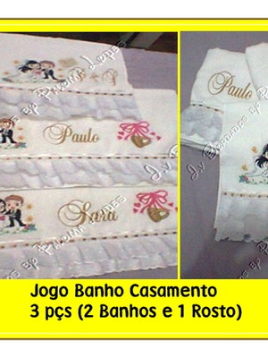 Casamento / noivado jogo de banho