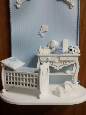 Porta maternidade oval baby boy - pronta entrega/promoção