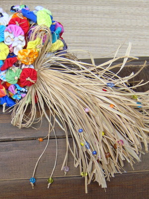 Buquê flores de fuxico