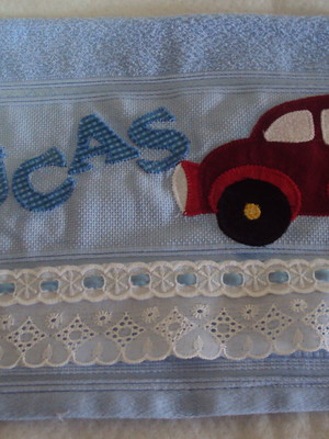 Toalhinha de boca com pathcaplique carro