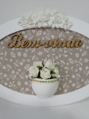 Placa bem vindo