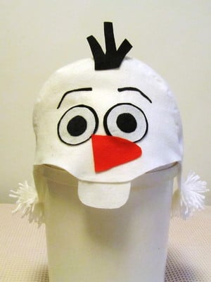 Gorro olaf em feltro