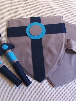 Kit escudo + espada feltro