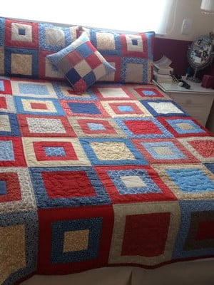 Colcha patchwork casal k