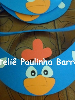 Kit 10 viseira galinha pintadinha