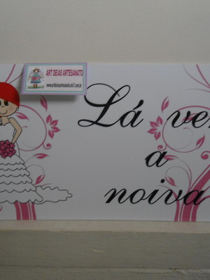 Placa lá vem a noiva
