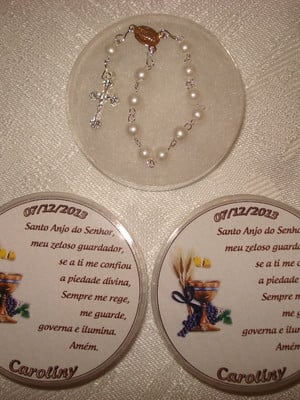 Latinhas com mini terço