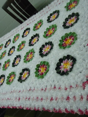Tapete jardim branco