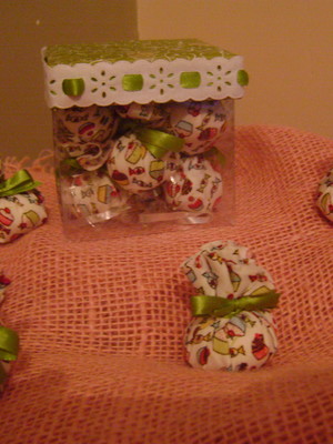 Caixa com saches