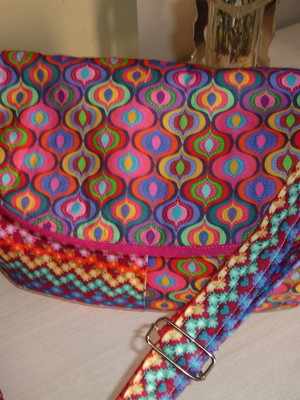 Bolsa carteiro patchwork