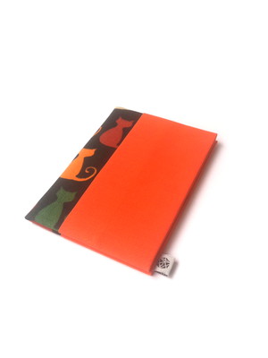Carteira slim - laranja com gatos