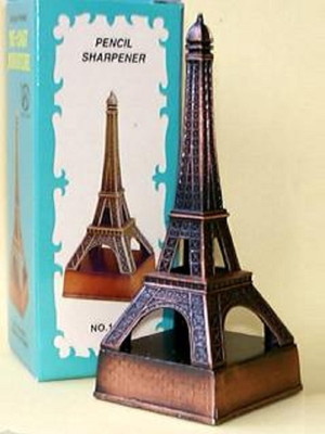 Miniatura de metal apontador de lápis torre eiffel 165