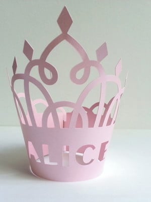 Forminha para cupcake princesa com nome