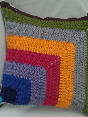 Capa de almofada em croche