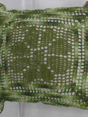 Capa de almofada em croche