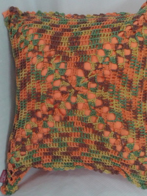 Capa de almofada em croche