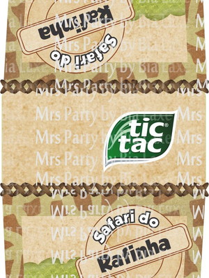 Rótulo tic tac mickey safari