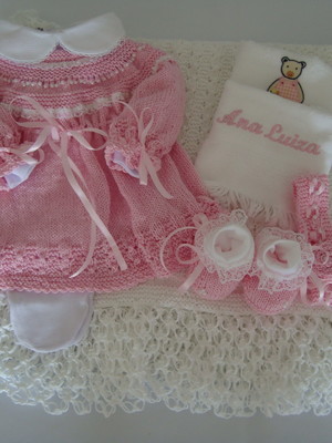 Promoção -saída maternidade menina rosa
