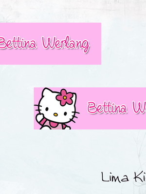Mini etiquetas para lápis hello kitty